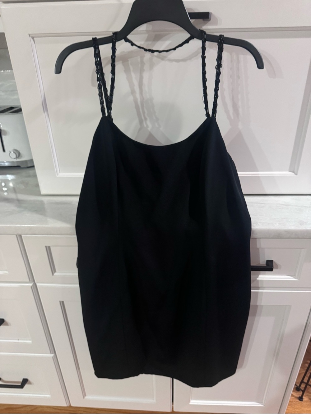 A.J. Bari Black Braided-Strap Camisole